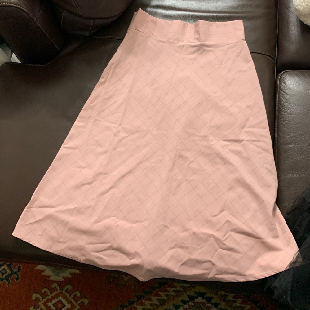Pink Plaid Skirt